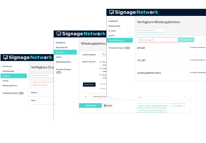 Signage-Network-Konfiguration